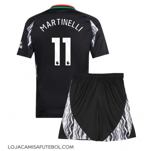 Camisa de Futebol Arsenal Gabriel Martinelli #11 Equipamento Secundário Infantil 2024-25 Manga Curta (+ Calças curtas)